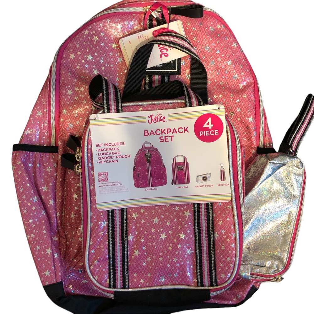 New Justice 4-pc Backpack Set
